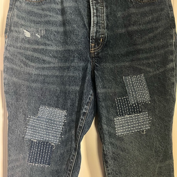 Old Navy Patchwork Petite Jeans Size 12 NWT - Picture 2 of 5